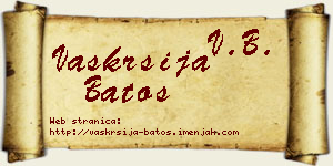 Vaskrsija Batos vizit kartica